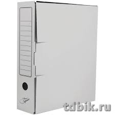 Короб архивный 325*260*75мм микрогофрокартон, А4, цв. белый
