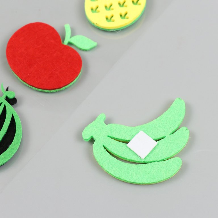 Наклейки из фетра "Спелые фрукты" 6 шт/уп.