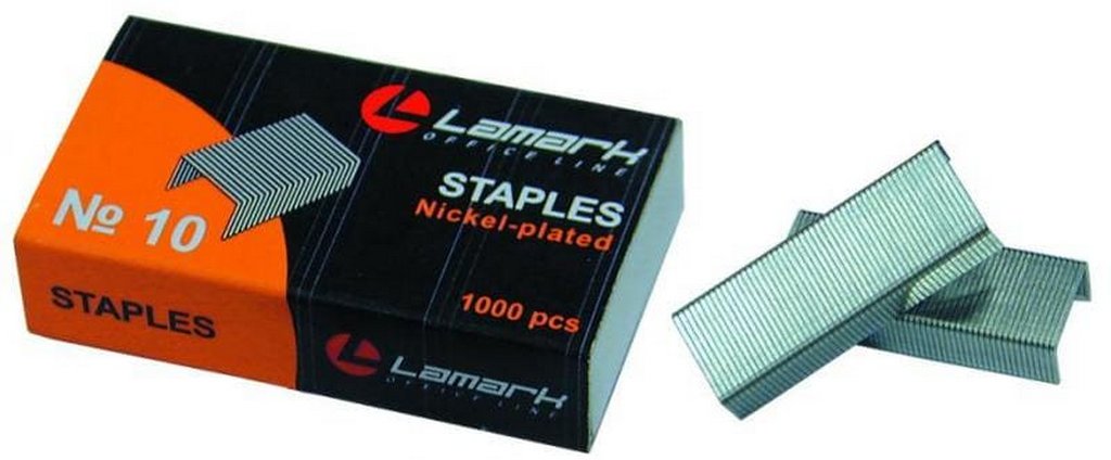 Скобы №10 Lamark 1000 шт/уп. оцинкованные, до 20 листов