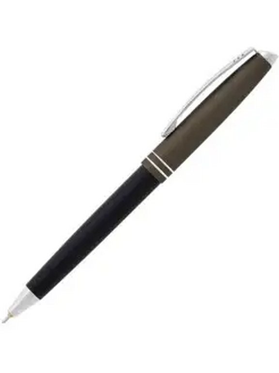 Ручка шариковая Flair "Voyager" подар.футл., корпус коричневый с черн метал., синяя 0,7 мм