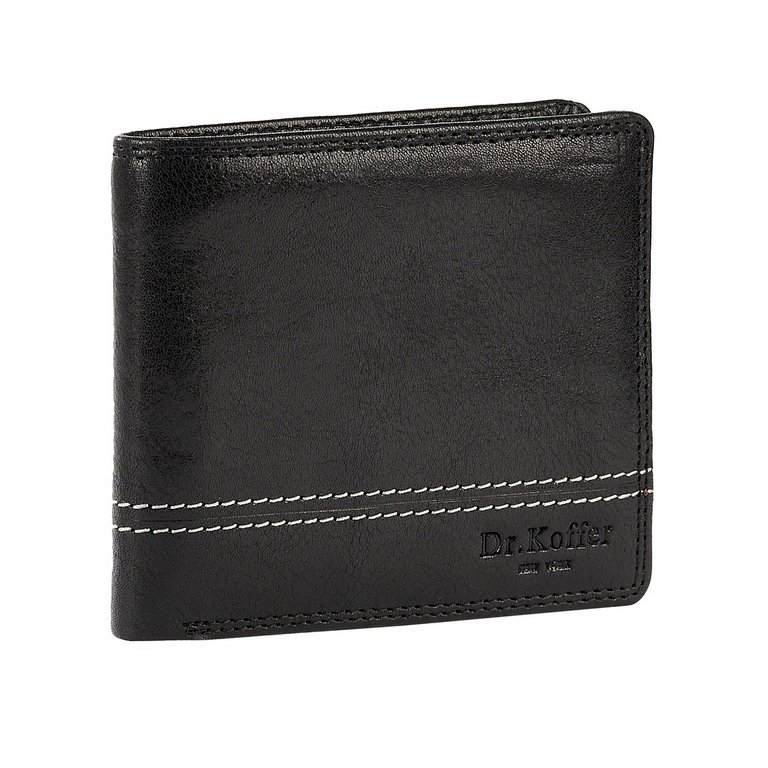 Портмоне Dr.Koffer 11*9 см нат. кожа, черный