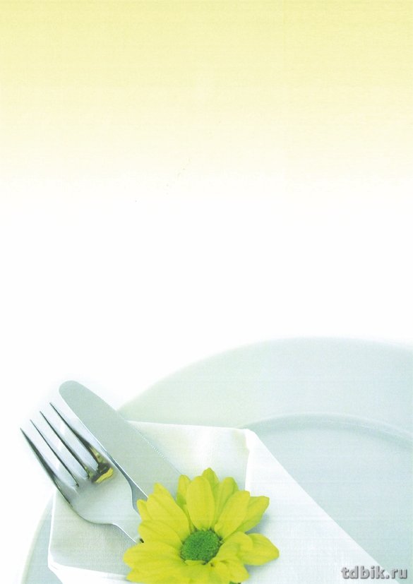 Бумага для дизайнерских работ DECAdry с нанесенным дизайном А4 90г/м 20 л/уп, Столовые приборы