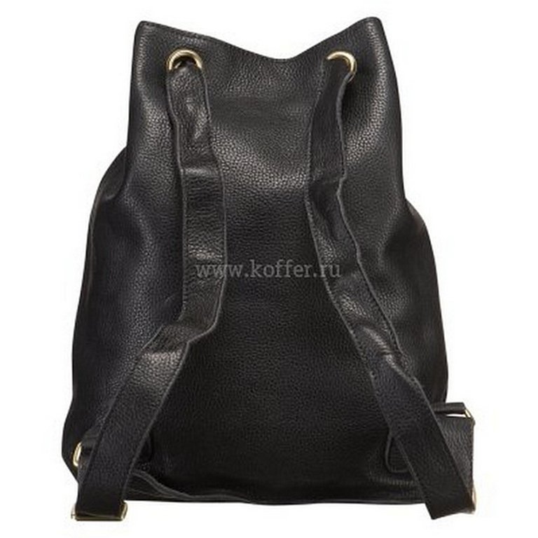 Рюкзак женский Dr.Koffer 37х25х14 см, нат.кожа, черный