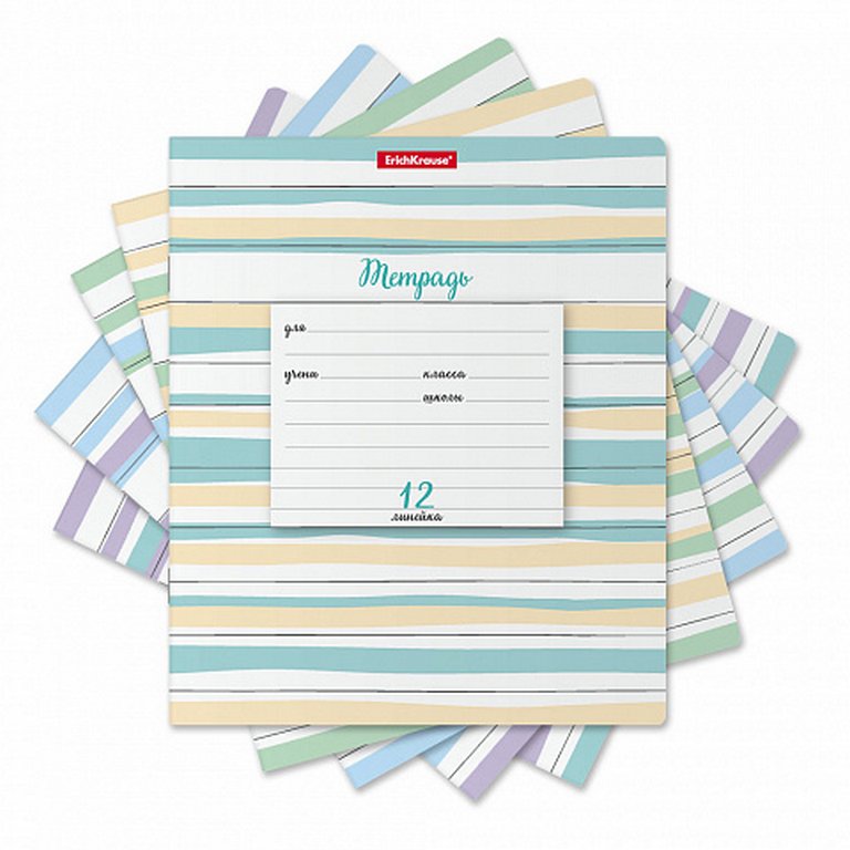 Тетрадь 12 лист лин. А5 "Optima Lines" ассорти