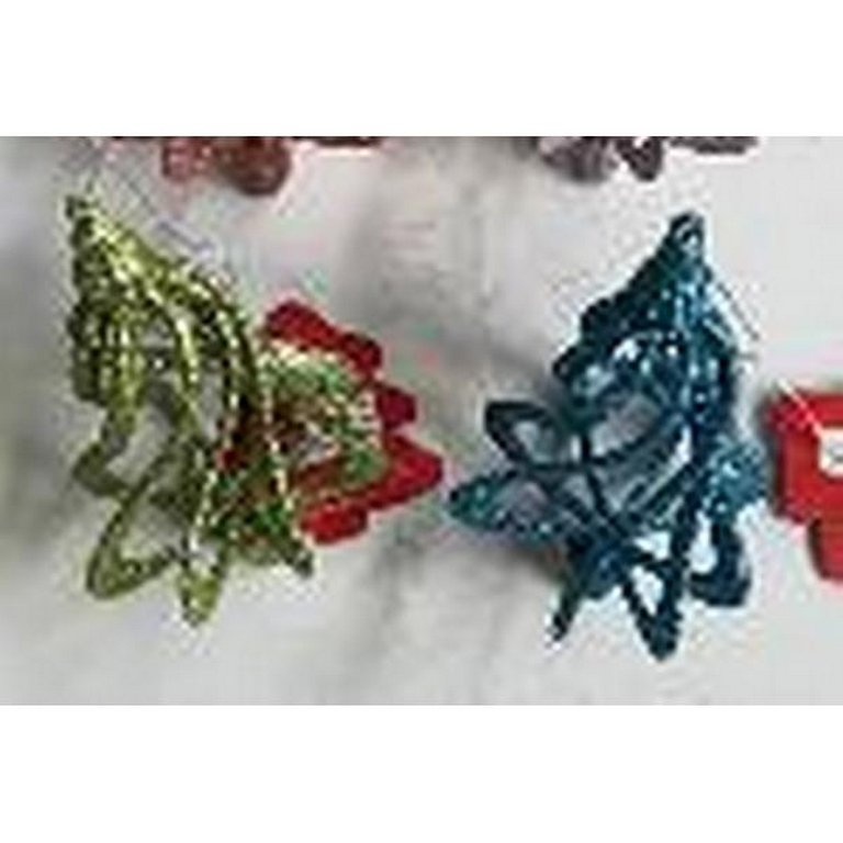 Украшение елочное из пластика "Елочка", 12 см. ассорти