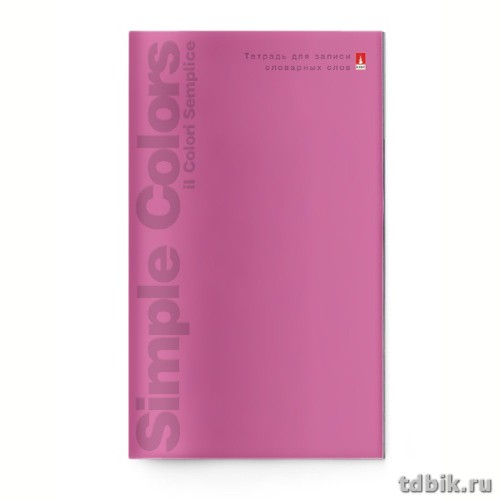 Тетрадь для записи словарных слов А6 48 лист "ПРОСТЫЕ ЦВЕТА"