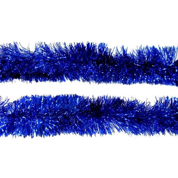 Мишура d  90мм, длина 2м цвет синий