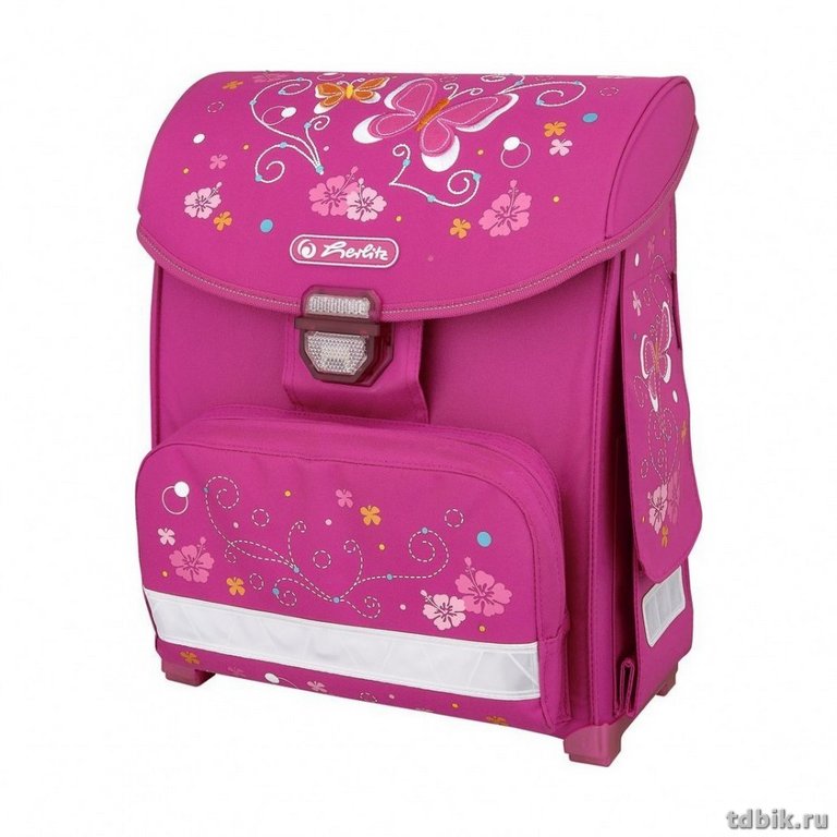 Ранец для девочки Herlitz SMART "Butterfly" 30*38*21см розовый