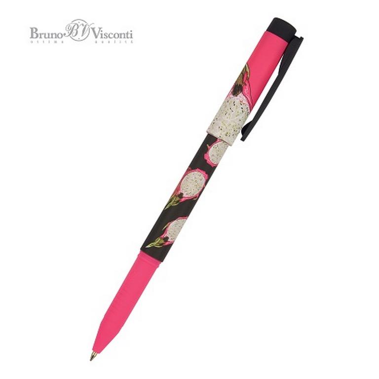 Ручка шариковая с рис. Bruno Visconti "FreshWrite. Питахайя" 0,7мм синяя (линия 0,5мм)