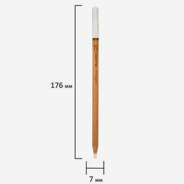 Карандаш белый художественный меловой 4 мм BRAUBERG ART "CLASSIC"