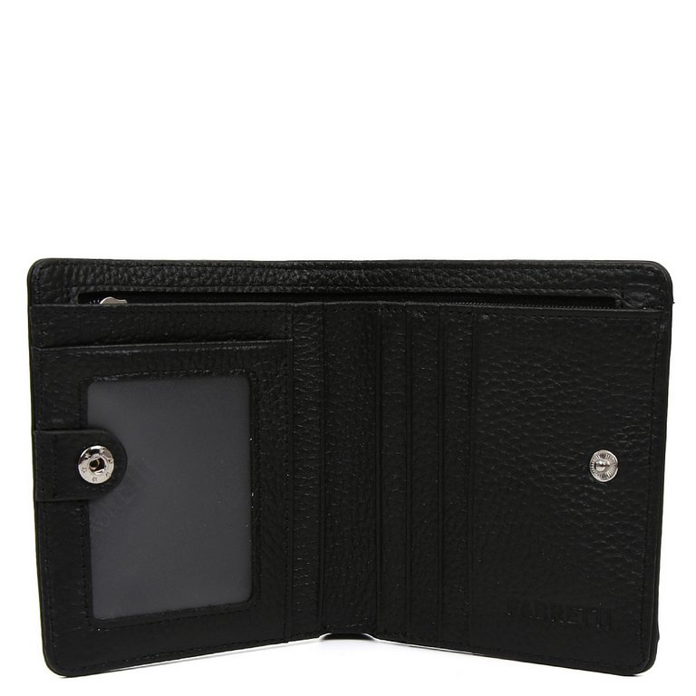 Портмоне FABRETTI мужское, нат.кожа, 10*11*3см, черный