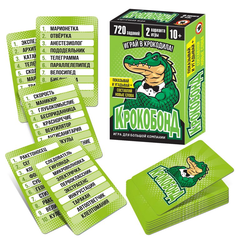 Игра настольная  10+ с карточками "Крокобонд" Русский стиль