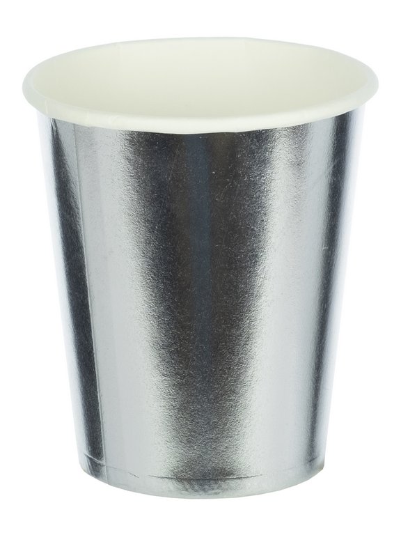 Стакан картонный 0,2 л. 6шт/уп "Серебро" 8,5см