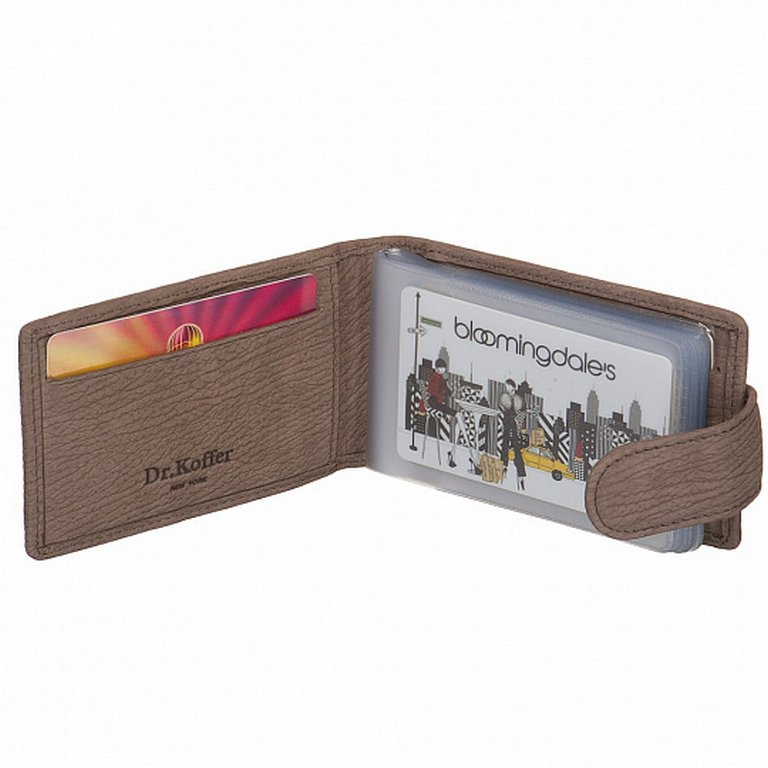 Визитница Dr.Koffer 11*7см на 48 визиток, хаки