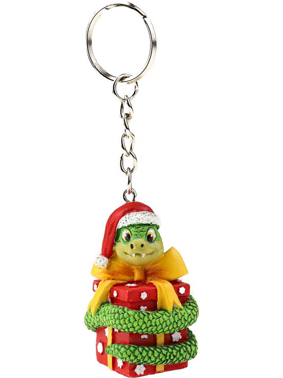Символ 2025г Брелок "Змейка с подарком" 4,5 см