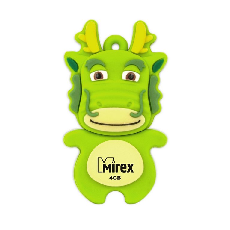 Флеш-диск  4Gb  Mirex Dragon Green USB 2.0
