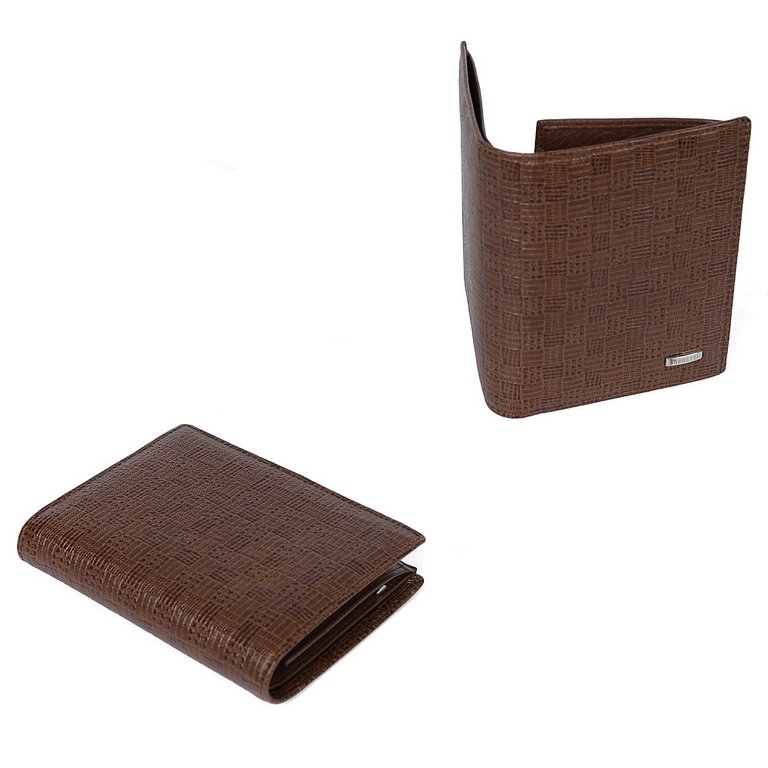 Портмоне FABRETTI мужское, нат.кожа, 12,8*10*3см, коричневый