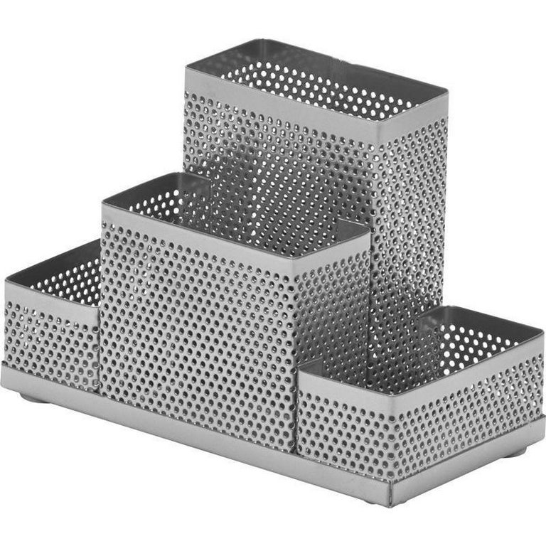 Подставка наст д/канц. принадлеж. металл, Attache 4 отд. серебро