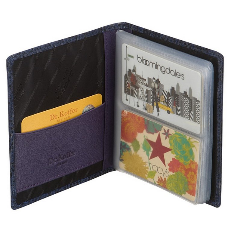 Визитница Dr.Koffer 13*11см на 48 визитки, синяя