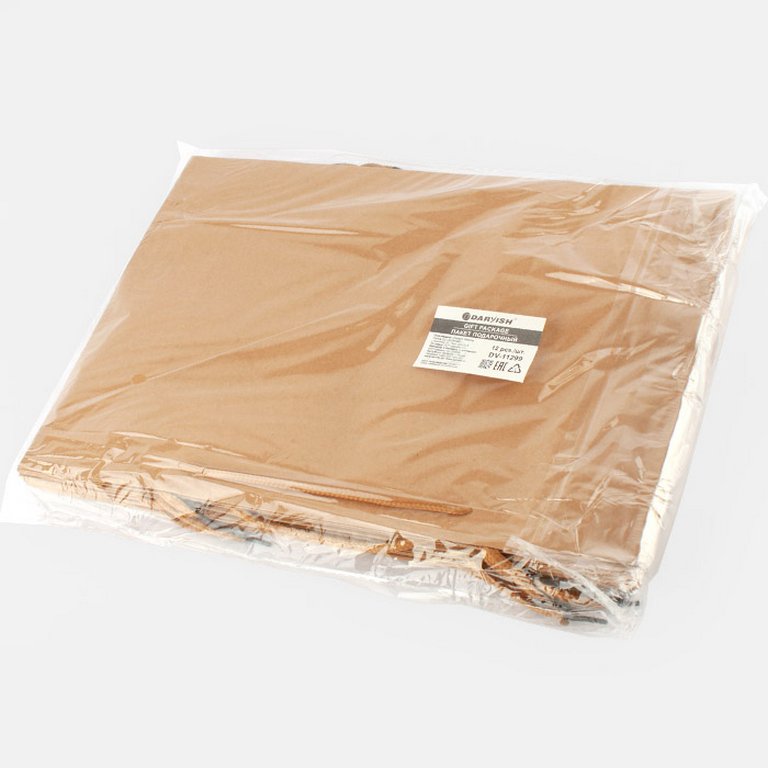 Пакет бумажный горизонтальный 32*25см крафт