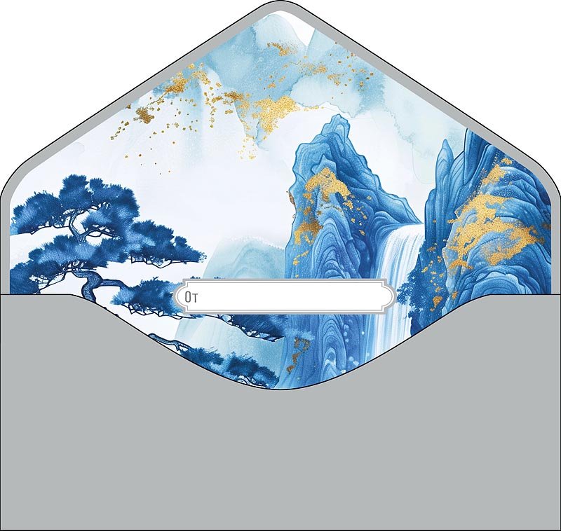 Конверт (для денег)  ЛЮКС "С днем рождения!"