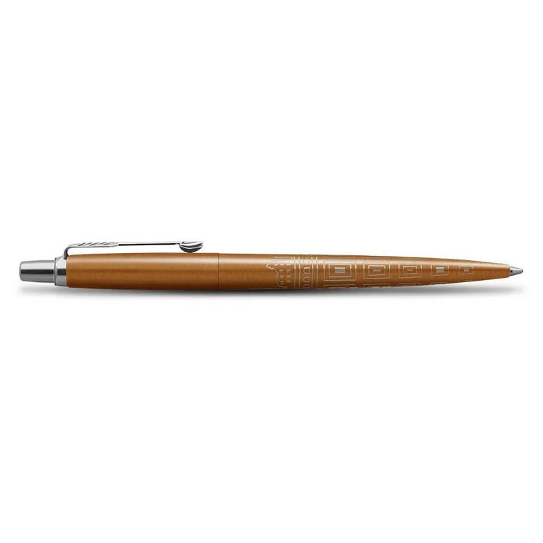 Ручка шариковая Parker Jotter Global Icons SE Rome, синяя (нерж.сталь)