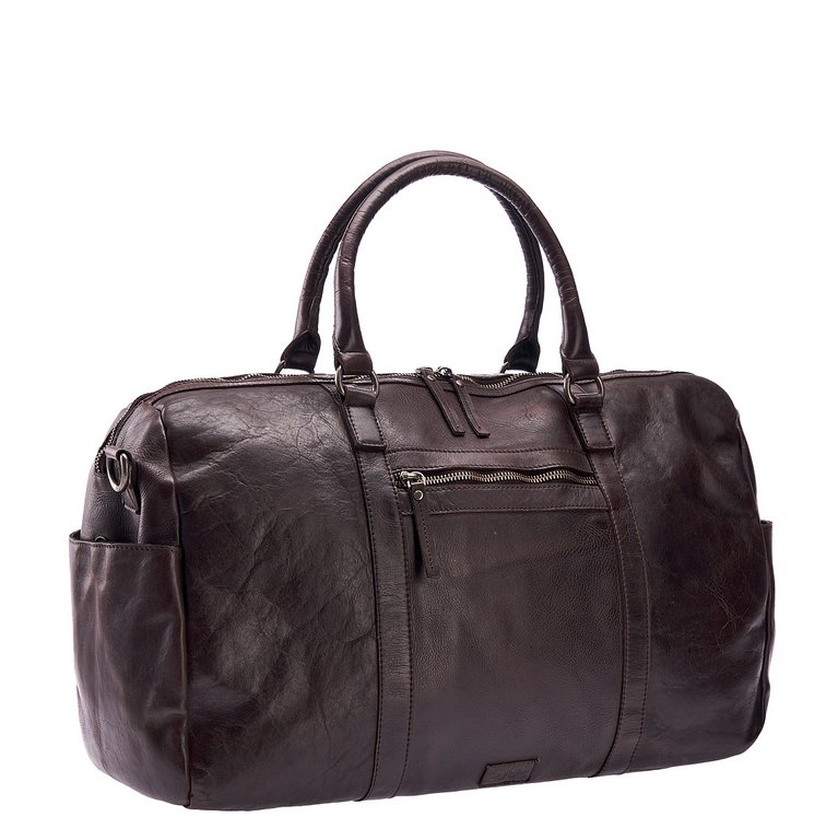 Сумка дорожная Dr.Koffer  50х32х20 см нат. кожа, коричневая