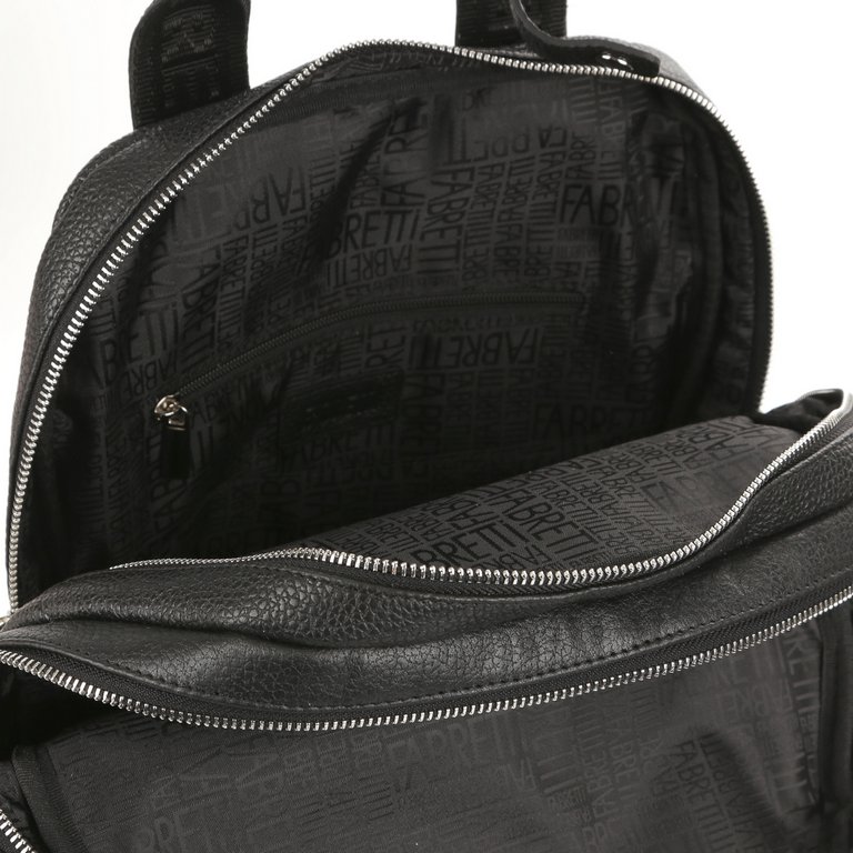 Рюкзак мужской FABRETTI нат. кожа, 39*29*11,5 см, черный