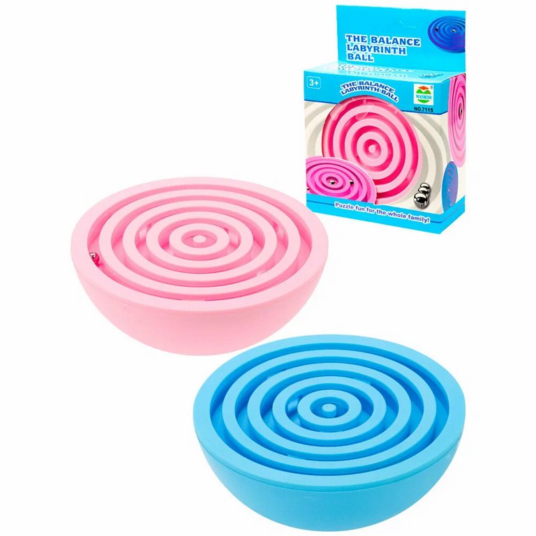 Головоломка из пластика 3D лабиринт, цв. ассорти