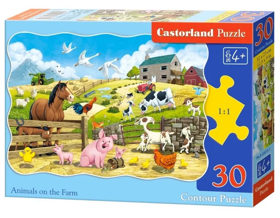 Пазлы MIDI  30 дет. "Животные на ферме" Castor Land 4+