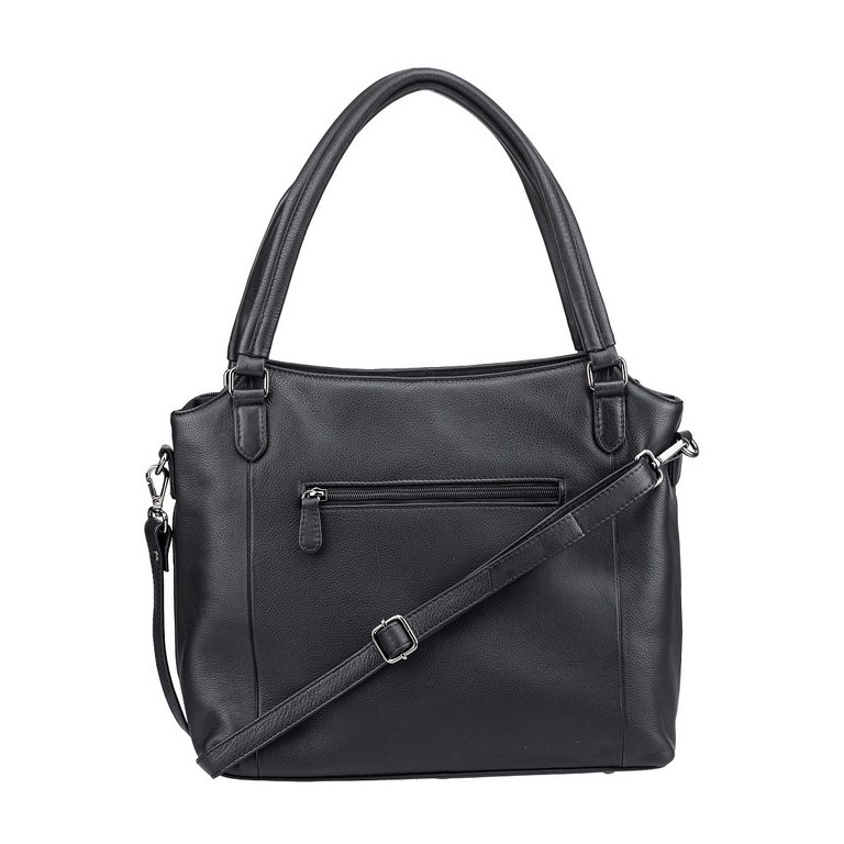 Сумка женская Dr.Koffer 33х27х13см см, нат.кожа черная