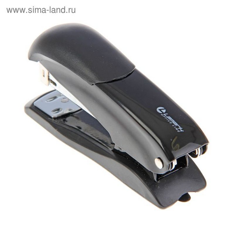 Степлер 24/6 до 20л металлический, Lamark Ulrich, черный с антистеплером