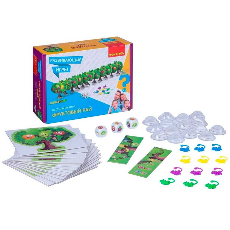 Игра настольная  .4+ "Фруктовый рай" (1-4 игрока) Bondibon