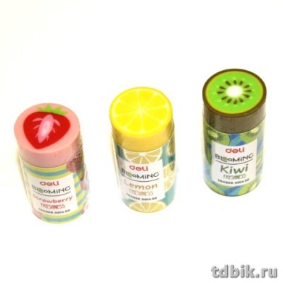 Ластик Deli Blooming цилиндр 22*43мм, ассорти