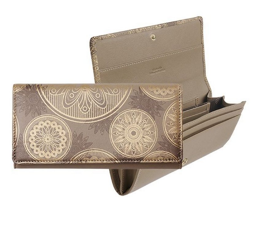 Портмоне D.Morelli женское "Нотр-Дам" с отделениями для карт, нат.кожа, бежевое