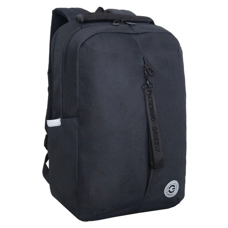 Рюкзак школьный для девочки Grizzly 28*42*14 см, черный