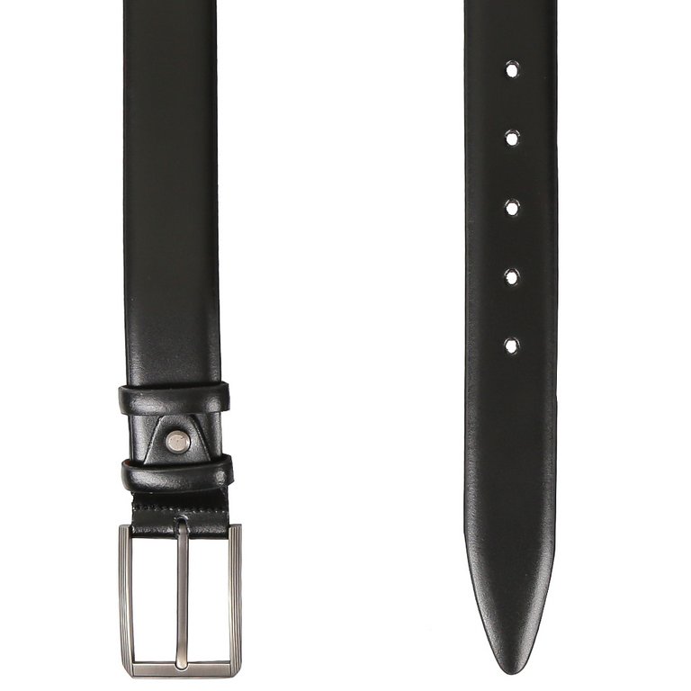 Ремень FABRETTI мужской, 35 мм, натуральная кожа, черный