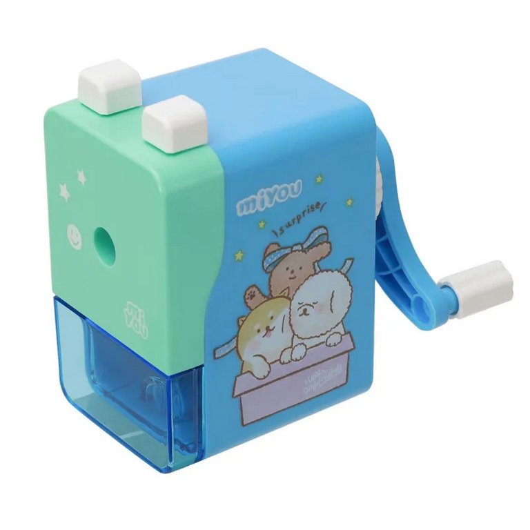 Точилка механическая пластиковый корпус Deli "MiYou" ассорти