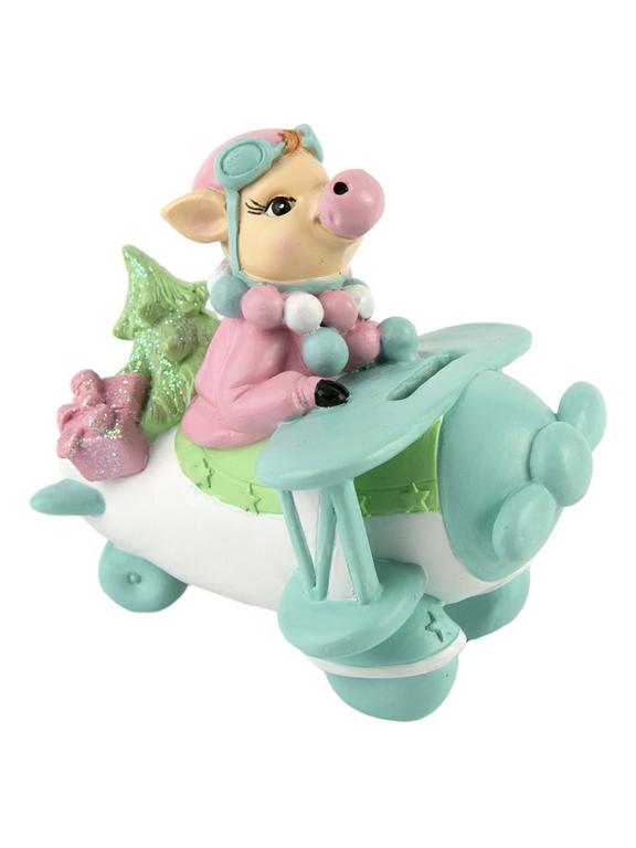 Копилка "Бычок-летчик" 6х10х11см (полирезина)