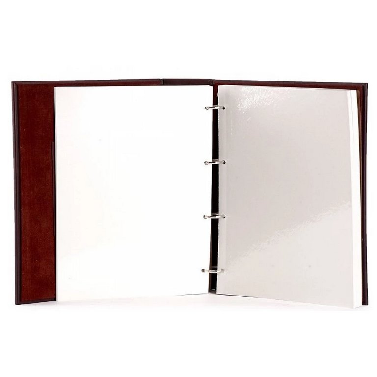 Фотоальбом магнитные листы 40шт, 28*32см, обложка из нат. кожи Макей "Роза ветров"