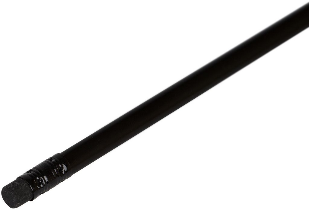 Карандаш ч/г HB трехгранный inФормат TOTAL BLACK BLACKWOOD, с ластиком (черное дерево)