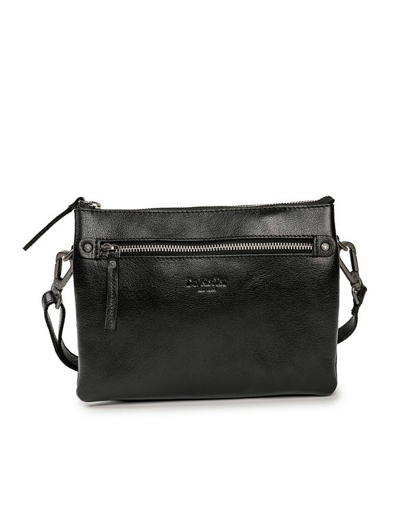 Сумка женская Dr.Koffer 23х17х8см см, нат.кожа черная