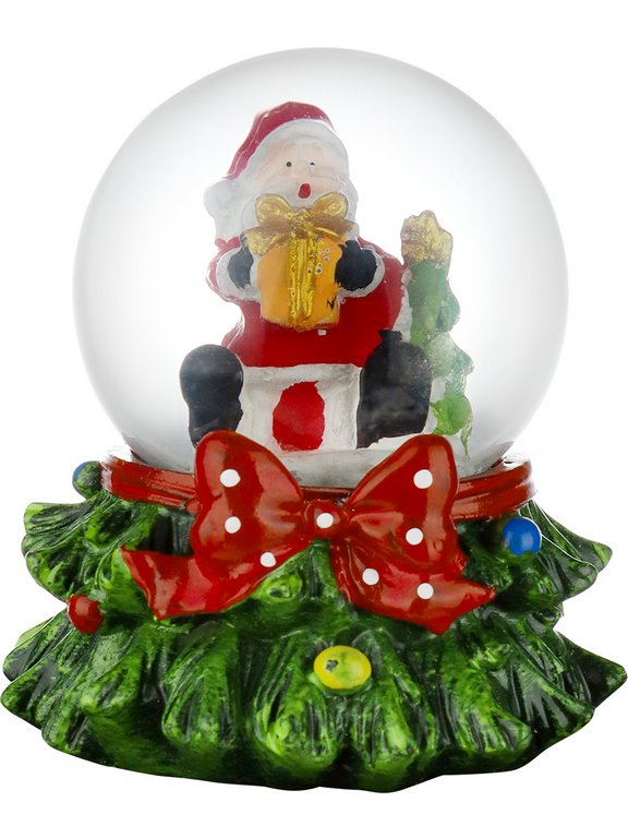 Водяной шар "Радостный Дедушка Мороз" 8*10*6.5 см