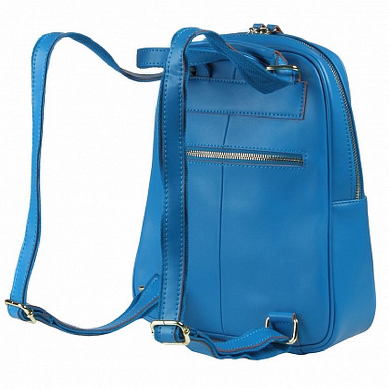 Рюкзак женский Jane's Story голубой, нат.кожа