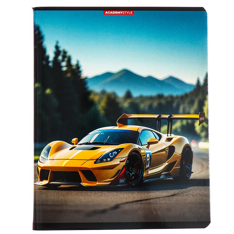 Тетрадь 96 лист кл. А5 на скрепке "Гоночные машины"