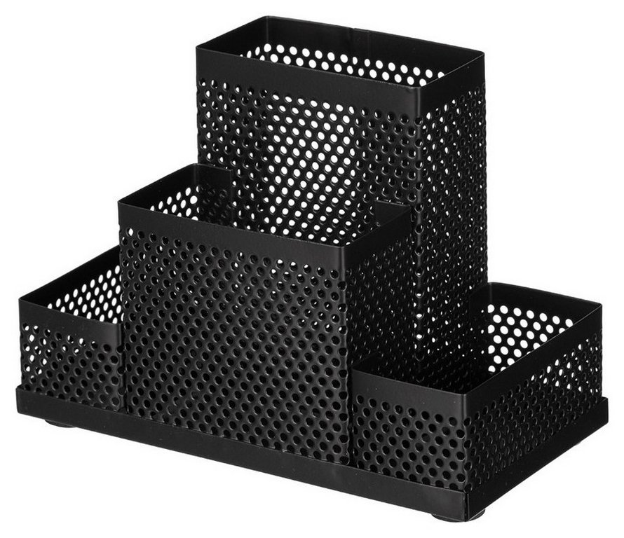 Подставка наст д/канц. принадлеж. металл, Attache 4 отд. черная