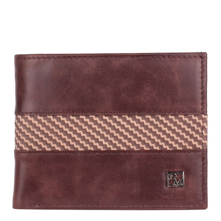 Портмоне D.Morelli мужское "Бранд" нат.кожа, коричневое