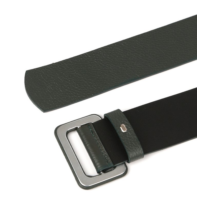 Ремень FABRETTI женский, натуральная кожа, размер 125, тем. зеленый