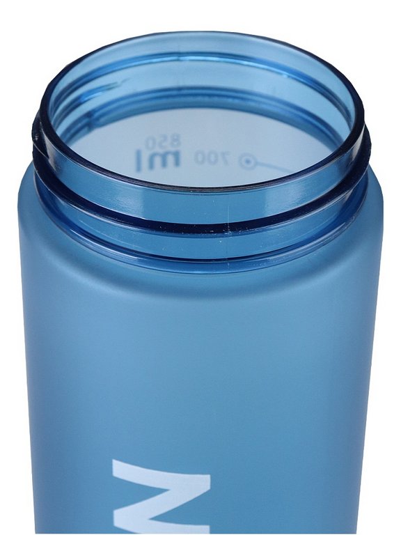 Бутылка пластиковая  850мл "Сила" синяя (крышка-защелка, поильник с трубочкой) MILAND