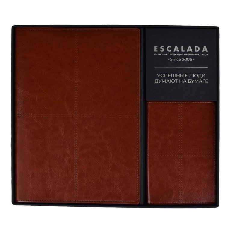 Набор подарочный Escalada "Сариф" (Ежедневник без дат + обложка для паспорта) кожзам